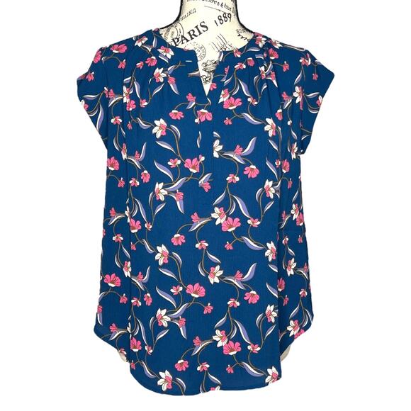 41Hawthorn SMALL Morey Split Neck Short Sleeve Blouse - Stitch Fix Floral Top - Picture 1 of 13